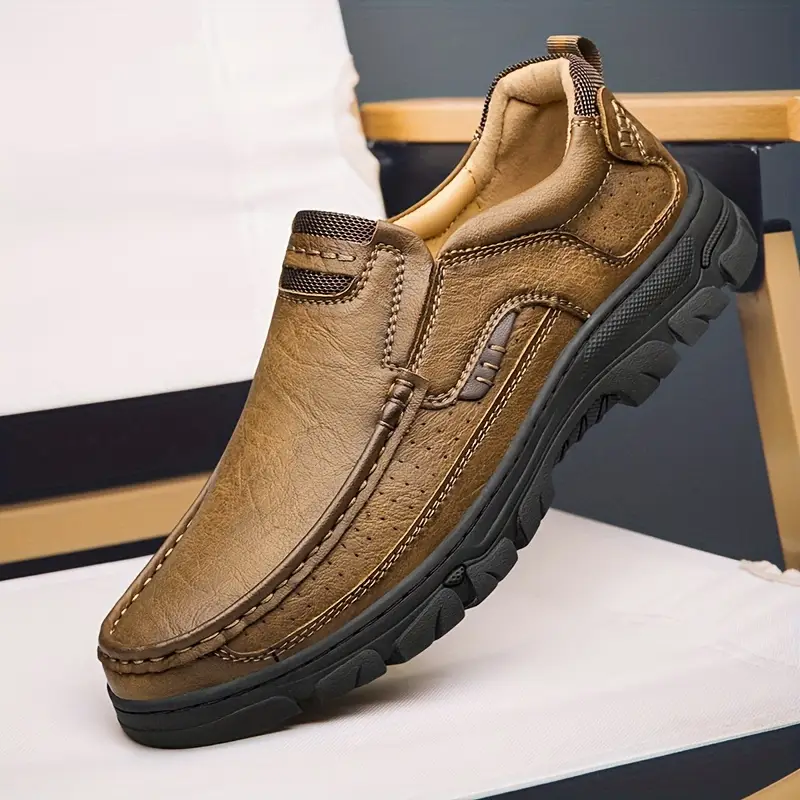 Men'S Classic Slip-On Loafers - Lightweight Breathable Synthetic
