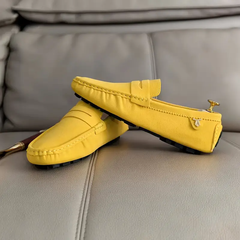 Men'S Classic Slip-On Loafers - Lightweight Breathable Synthetic
