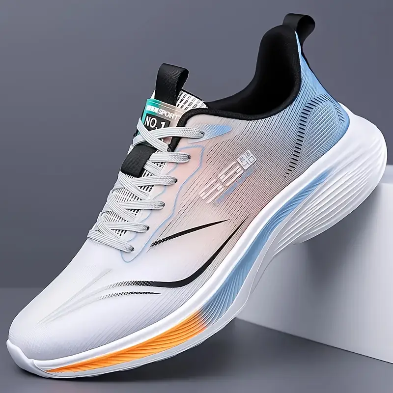 Men'S Fashion Sneakers, Solid Color, All-Season, Low Top, Casual Street Style, Fabric Upper & Lining,