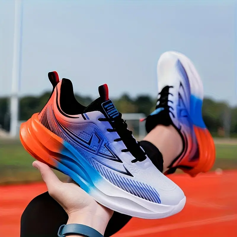 Men'S Fashion Sneakers, Solid Color, All-Season, Low Top, Casual Street Style, Fabric Upper & Lining,