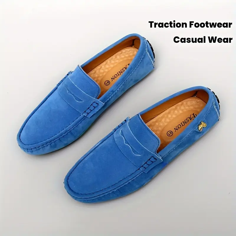 Men'S Classic Slip-On Loafers - Lightweight Breathable Synthetic