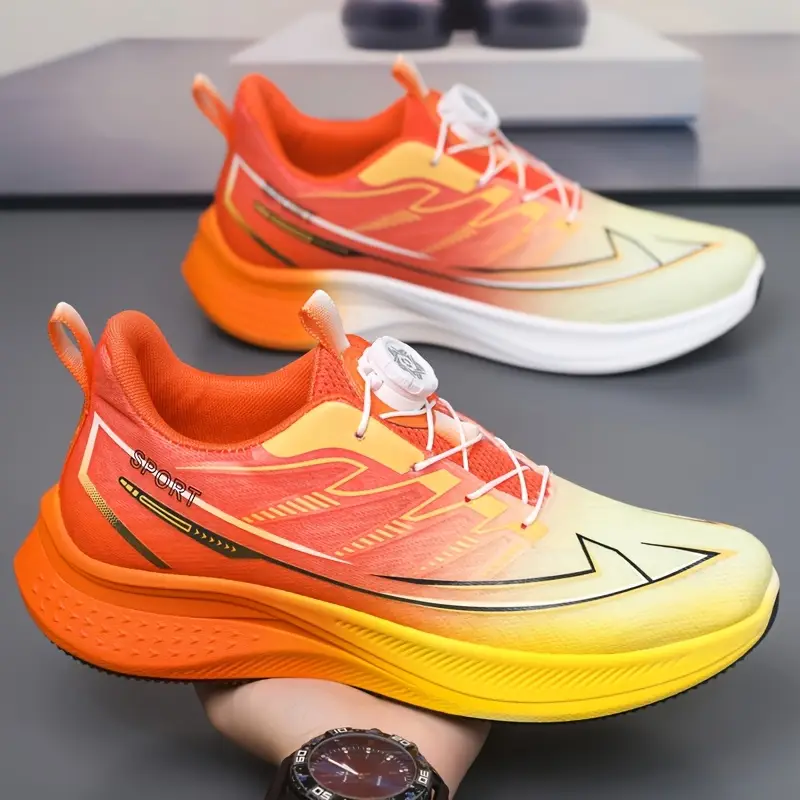 Men'S Fashion Sneakers, Solid Color, All-Season, Low Top, Casual Street Style, Fabric Upper & Lining,