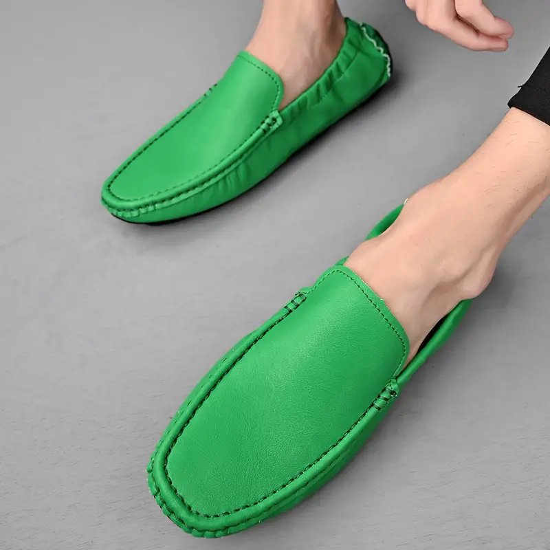 Men'S Classic Slip-On Loafers - Lightweight Breathable Synthetic