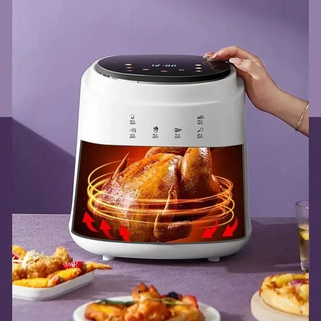 8L Smart Air Fryer 6 In 1 Black 1400w Healthy Oven Non-stick Multifunction Digital Touch Air Fryer