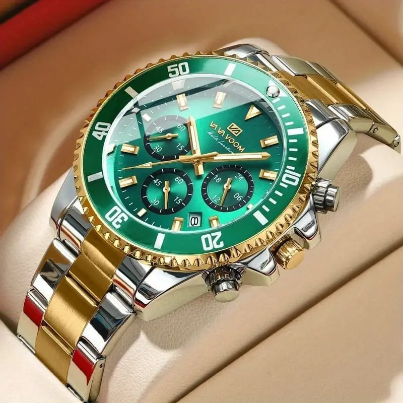 Dianpai Men's Luxury Automatic Mechanical Watch - Luminous Blue Dial, Roman Numerals, Date Display, Stainless Steel Band