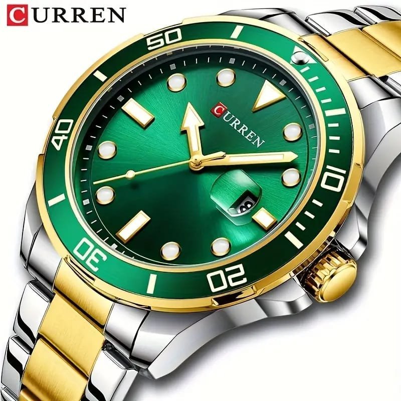 Dianpai Men's Luxury Automatic Mechanical Watch - Luminous Blue Dial, Roman Numerals, Date Display, Stainless Steel Band