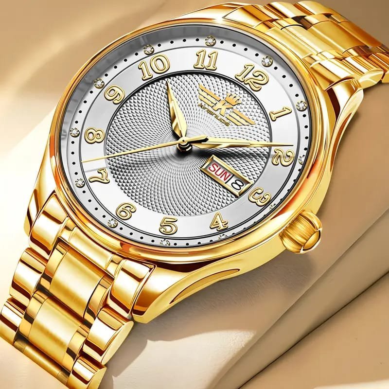 Dianpai Men's Luxury Automatic Mechanical Watch - Luminous Blue Dial, Roman Numerals, Date Display, Stainless Steel Band