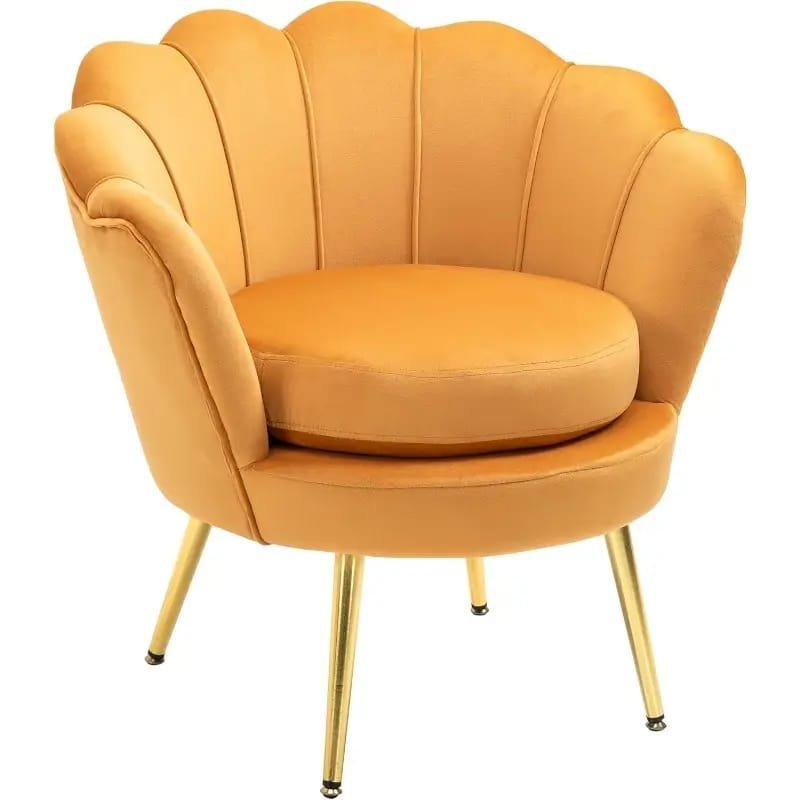 Tuchico Modern Accent Chair - Veet Upholstery, No Assembly Required, for Living Room,