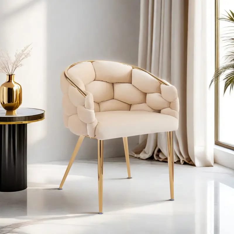 Tuchico Modern Accent Chair -  Veet Upholstery, No Assembly Required, for Living Room,