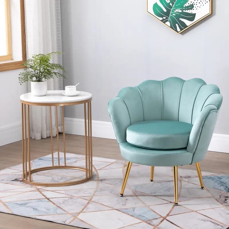 Tuchico Modern Accent Chair -  Veet Upholstery, No Assembly Required, for Living Room,