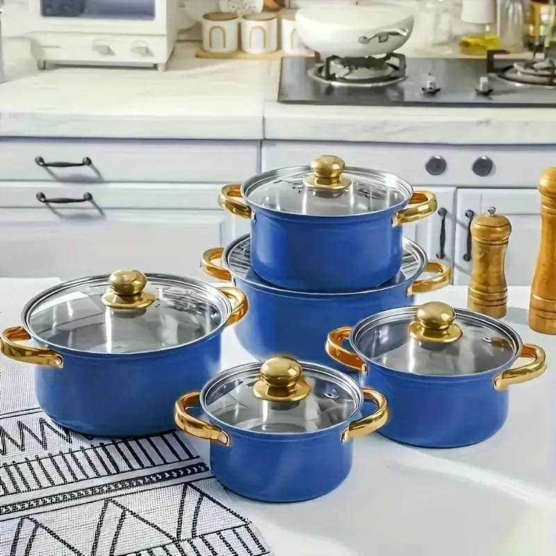 Stainless Steel Pot Set, – Perfect for Family Gatherings and Outdoorg Events. Ideal Gift Choice, Pots for Cooking, Cooking Pot Set, Cookin Pots, Outdoor Dining, Family Cooking,