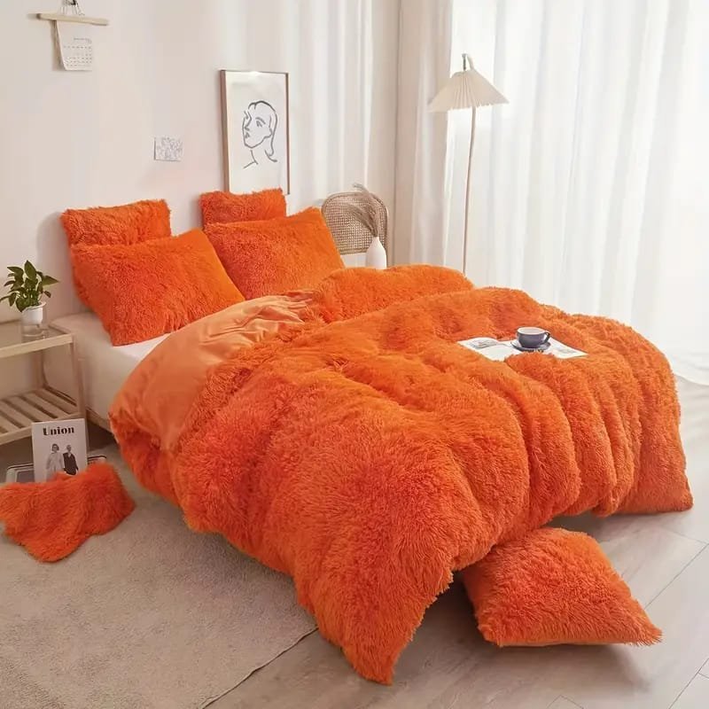 1pc Thickened Winter  Striped Printed Taffeta Duvet Cover - Contemporary Style