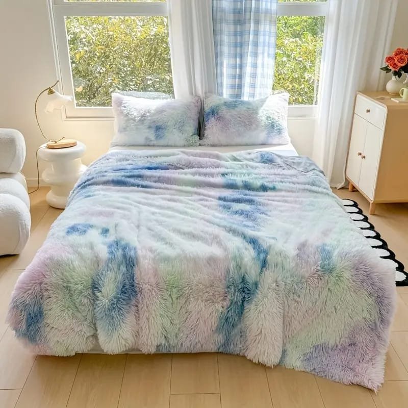 1pc Thickened Winter  Striped Printed Taffeta Duvet Cover - Contemporary Style