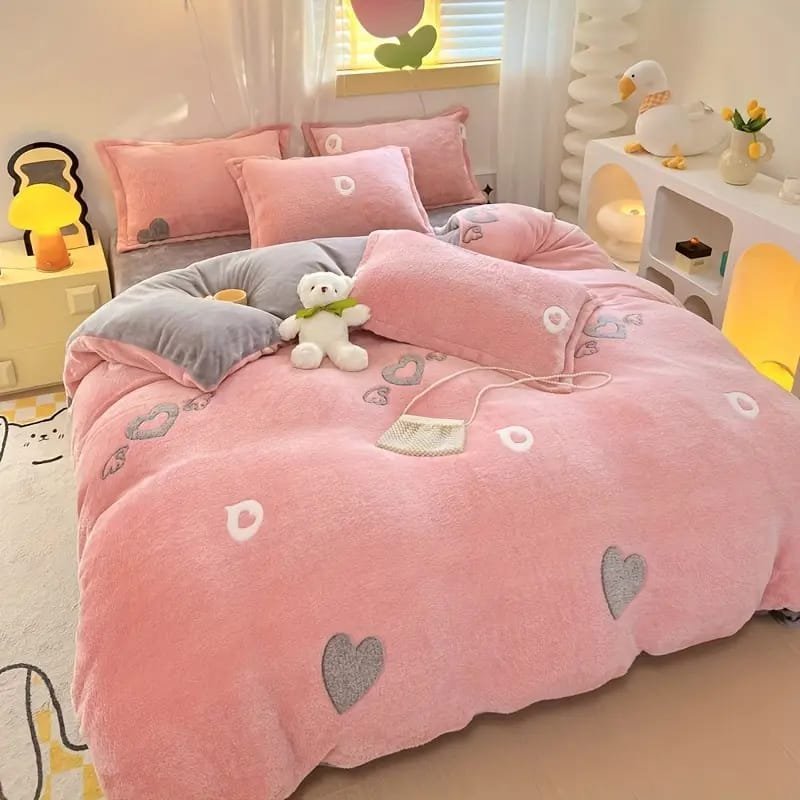 1pc Thickened Winter  Striped Printed Taffeta Duvet Cover - Contemporary Style
