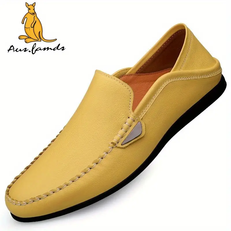 Men'S Classic Slip-On Loafers - Lightweight Breathable Synthetic