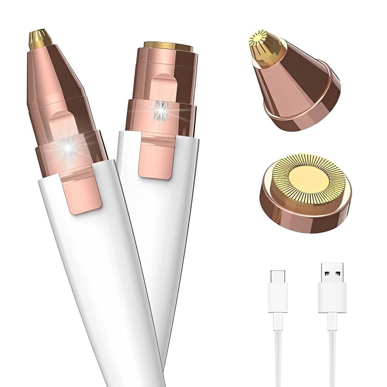 Generic Eyebrow Trimmer White Cordless Eyebrow Trimmer With 120 minutes Runtime