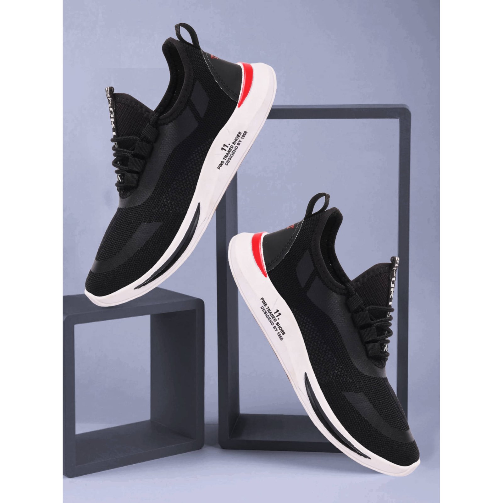 hotstyle Black Men's Sports Running Shoes