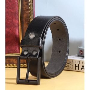 SUNSHOPPING - Black 100% Leather Men's Formal Belt ( Pack of 1 )