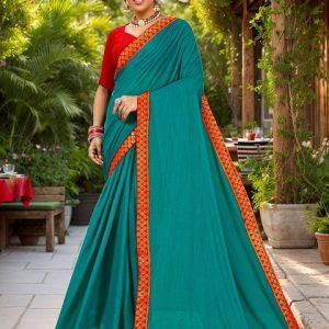 Mira Rustic Patchwork Woven Design Border Saree