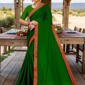 Mira Rustic Woven Design Border Patchwork Saree