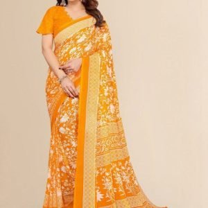 Mira Floral Poly Georgette Saree