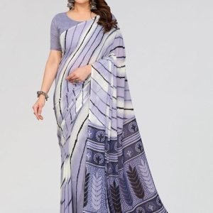 Mira Striped Poly Georgette Saree